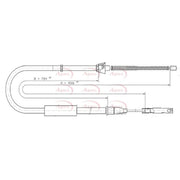 Apec Handbrake Cable Left Rear CAB1571