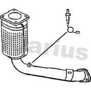 Klarius Catalyst T/A With Pipe (Kit 401549) Front fits Citroën Saxo 1996-2003