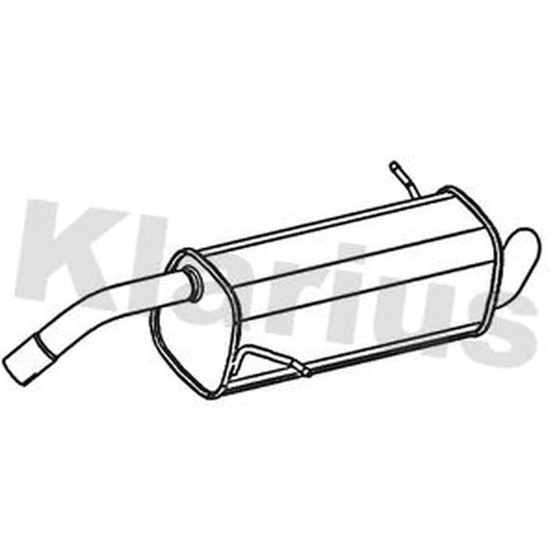 Klarius Box With Tail Pipe Rear fits Ford B-Max 2012-2017 1.6