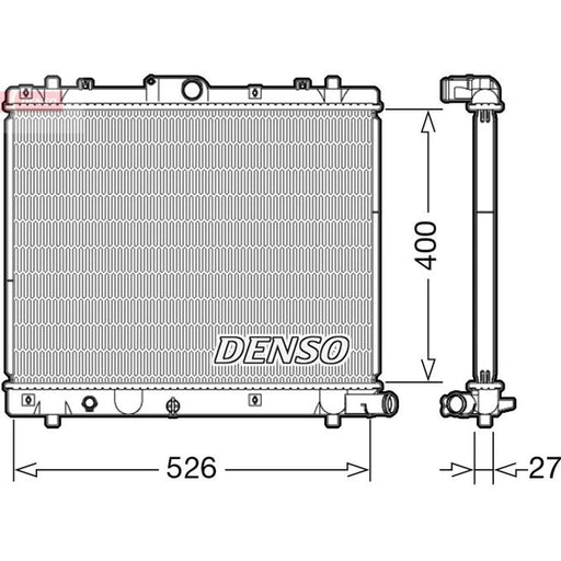 Denso Engine Radiator fits Suzuki Swift III 2010-2017 1.3