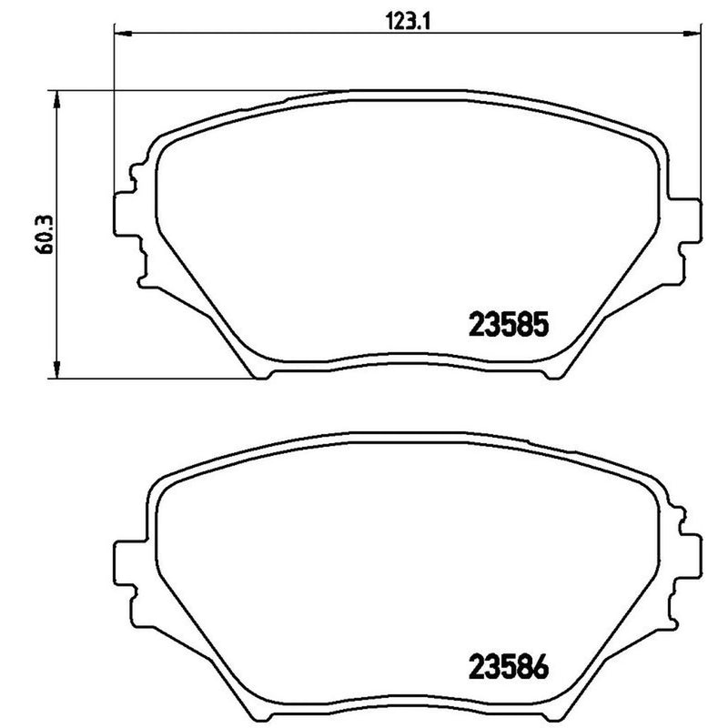 Brembo Front & Rear Pads fits Toyota Rav 4 2000-2005 1.8 2.0