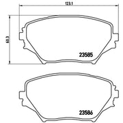 Brembo 4 x Front Brake Pad Set fits Ford Usa Explorer 2019 on 3.0