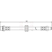 Apec Brake Hydraulic Hose Line Front fits MG Zt 2003-2005