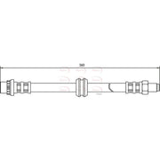 Apec Brake Hydraulic Hose Line Front HOS3057