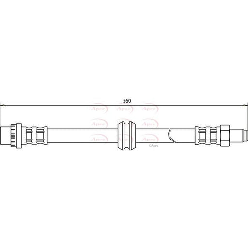 Apec Brake Hydraulic Hose Line Front fits MG Zt 2003-2005