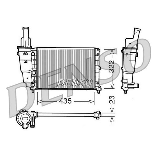 Denso Engine Radiator fits Fiat Punto 1993-2000 1.1 1.2 1.4