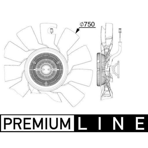 Mahle Engine Cooling Fan fits Scania R I 2004-2019