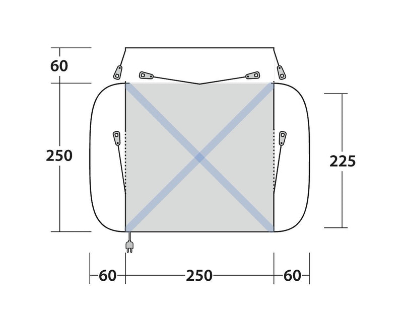 Outwell Daytona Driveaway Air Awning Grey Outwell - Dynamic Drive