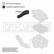 First Line Air Filter Intake Hose NBR (nitrile butadiene rubbe fits Ford Transit