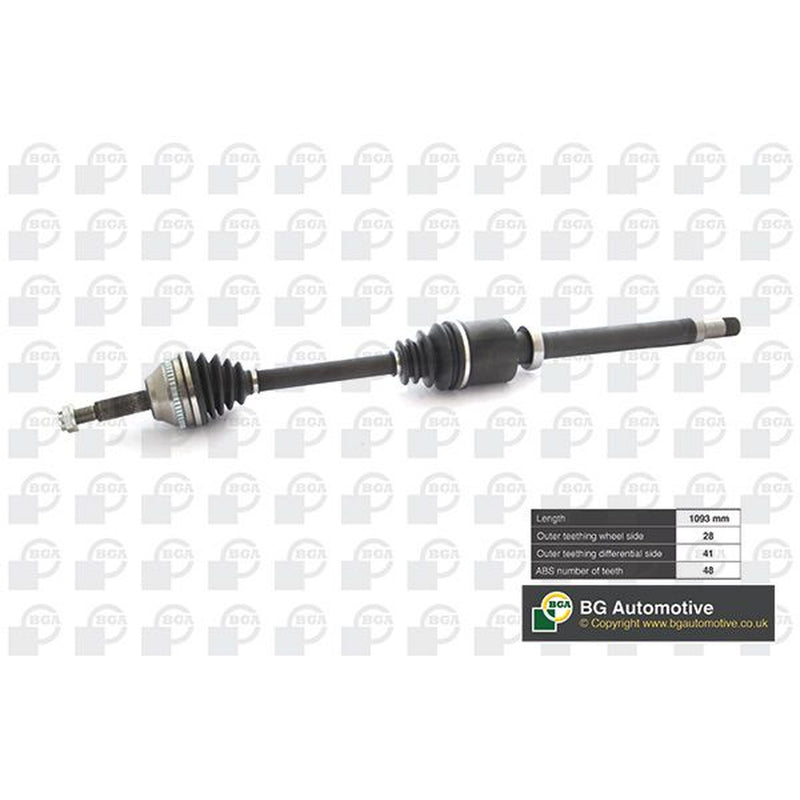 BGA CV Drive Shaft Driveshaft Front Right fits Ford Transit 2006-2014 2.2