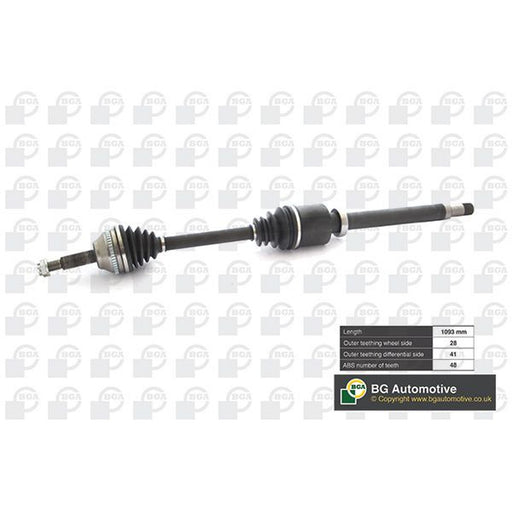 BGA CV Drive Shaft Driveshaft Front Right fits Ford Transit 2006-2014 2.2
