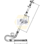 NAPA Brake Hydraulic Hose Line Front Right fits Citroën C5 III 2008-2016