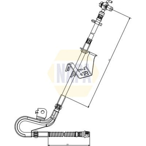 NAPA Brake Hydraulic Hose Line Front Right NBH1436