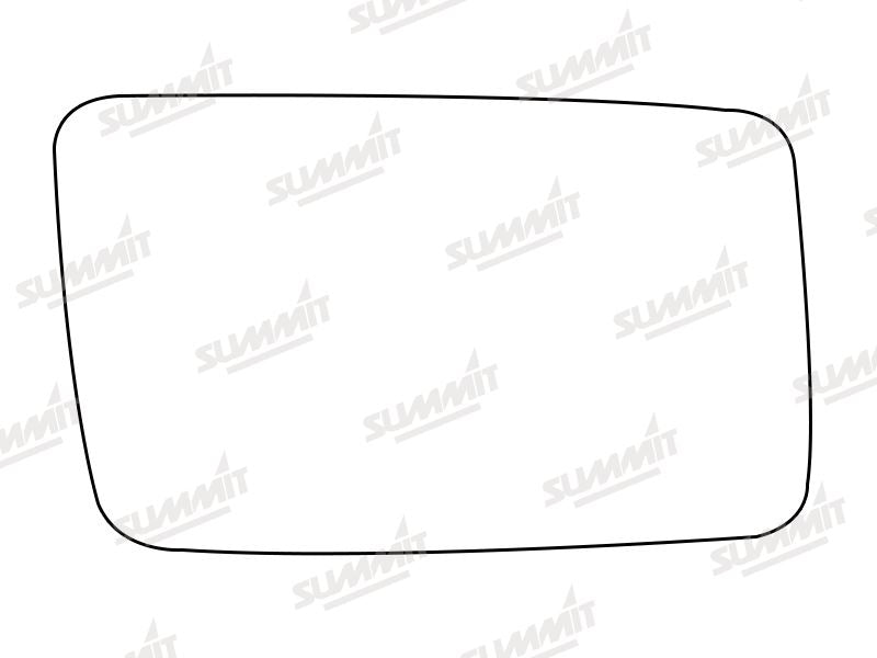 Summit Stick-On Standard Mirror Glass fits Renault 25 RHS Summit - Bars 4 Cars