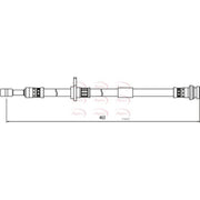 Apec Brake Hydraulic Hose Line Front Left fits Nissan Pixo 2009 on 1.0