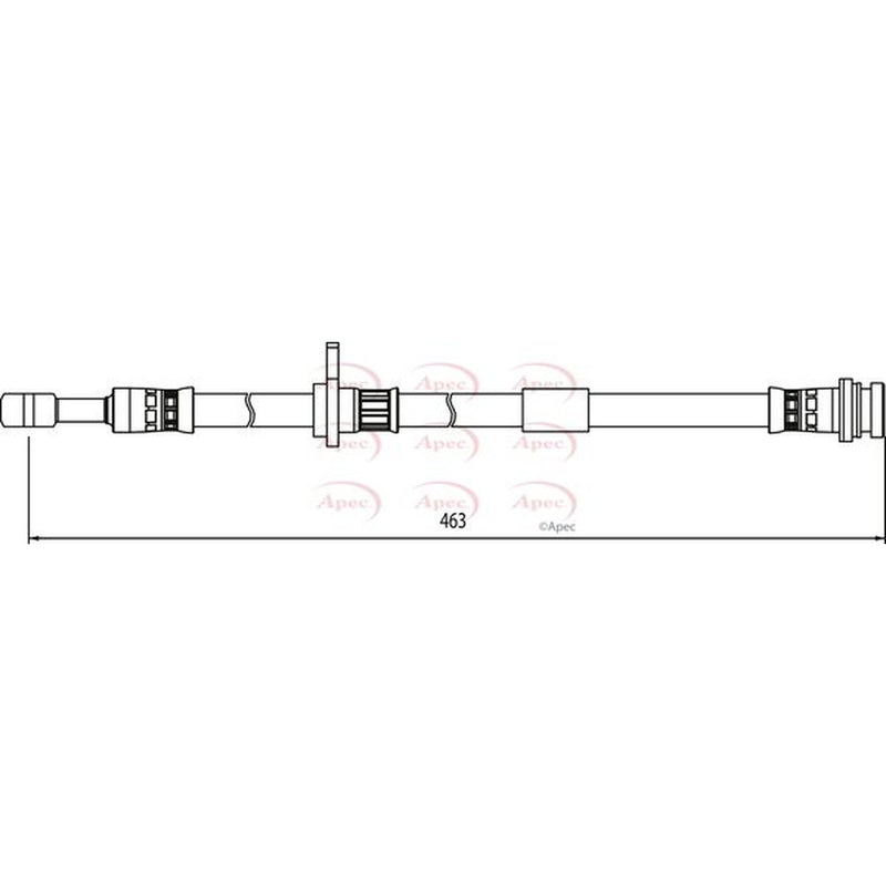 Apec Brake Hydraulic Hose Line Front Left fits Nissan Pixo 2009 on 1.0