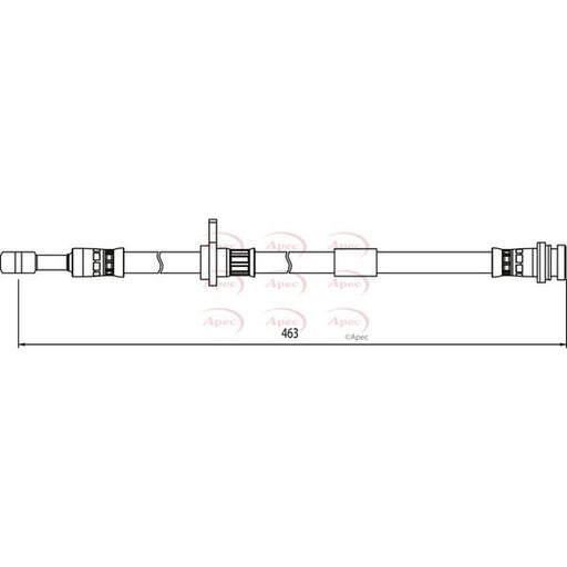 Apec Brake Hydraulic Hose Line Front Left fits Nissan Pixo 2009 on 1.0