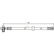 NAPA Brake Hydraulic Hose Line Front fits Seat Arosa 1997-2004 1.0 1.4 1.7