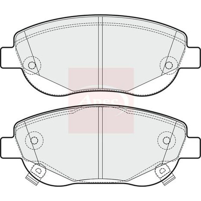 Apec Front & Rear Pads fits Toyota Verso 2009-2018 2.2