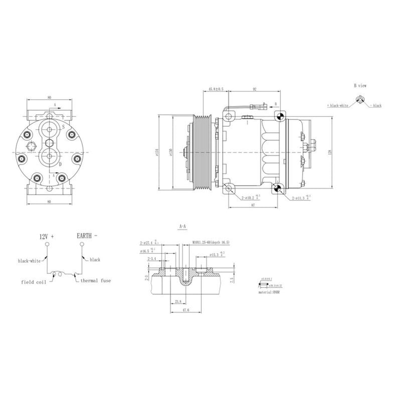 Hella Air Conditioning Compressor fits Daf Cf 85 2001-2020