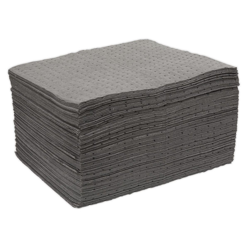 Sealey Spill Absorbent Pad Pack of 100 SAP01 Sealey - Dynamic Drive