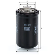 MANN-FILTER Automatic Transmission Hydraulic Filter fits Deutz-Fahr Agrotron
