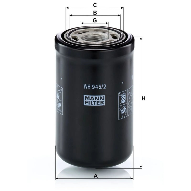MANN-FILTER Automatic Transmission Hydraulic Filter fits Deutz-Fahr Agrotron