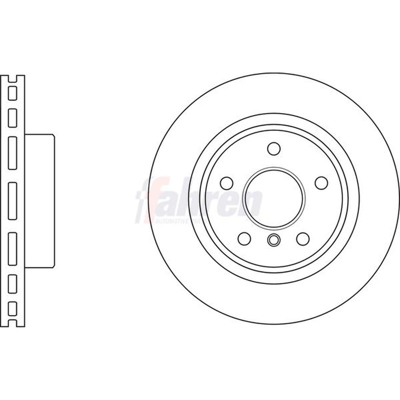Fahren Front Brake Vented Discs & Pads fits BMW 5 2009-2017