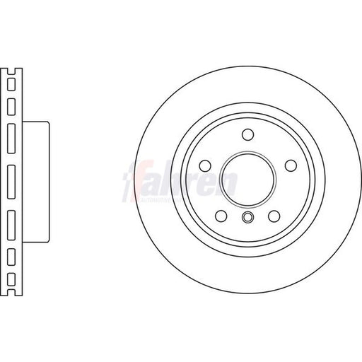 Fahren 2 x Vented Brake Discs fits BMW 5 2009-2017