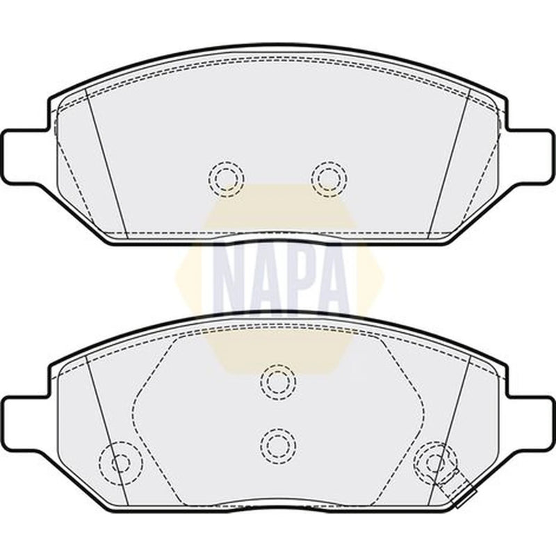 NAPA Front Brake Pad Set fits Opel Karl 2015-2019 1.0