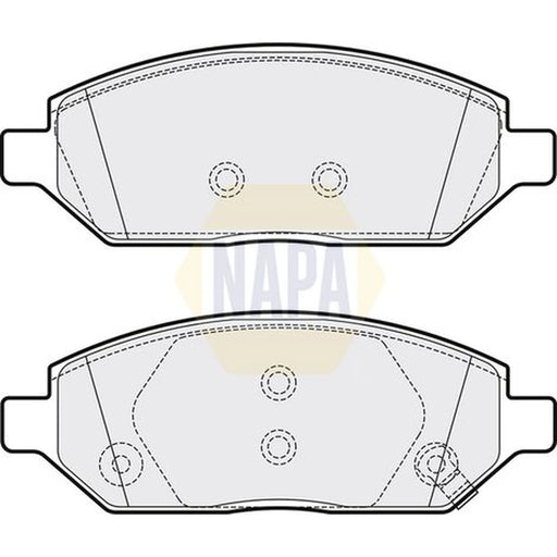 NAPA Front Brake Pad Set fits Opel Karl 2015-2019 1.0