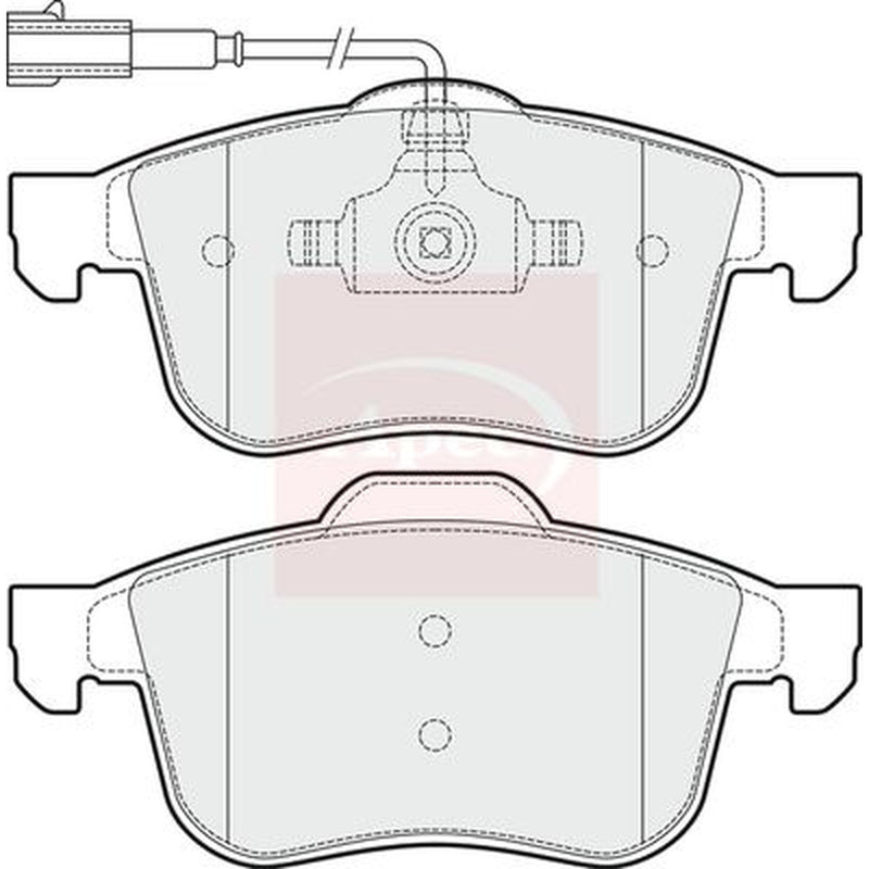 Apec Front Brake Pad Set fits Alfa Romeo 159 2005-2011 1.8 1.9 2.2