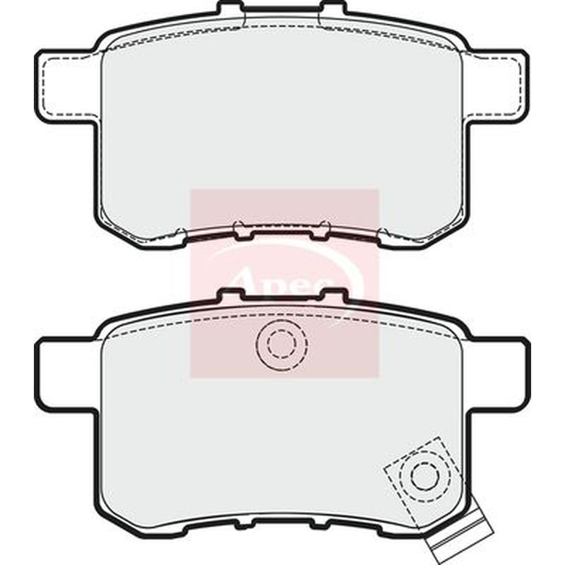 Apec Rear Brake Pad Set fits Honda Accord IX 2012 on 3.5