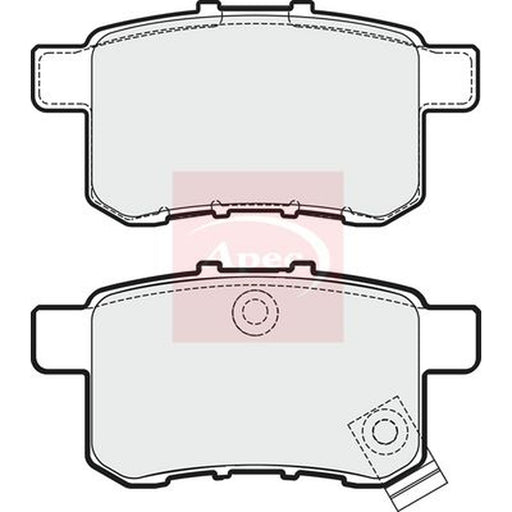 Apec Rear Brake Pad Set fits Honda Accord IX 2012 on 3.5