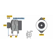 Bosch Car Alternator 12V fits Toyota Yaris/Vitz 2005-2010 1.3