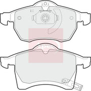 Apec Front Brake Pad Set fits Opel Astra G 1998-2005 1.8 2.0 2.2
