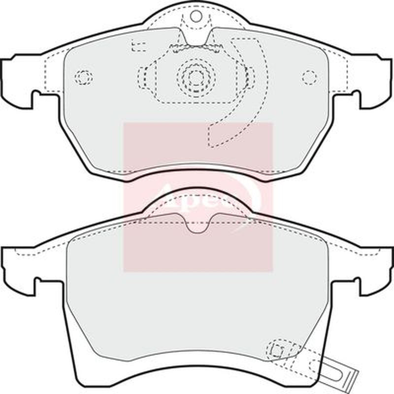 Apec Front Brake Pad Set fits Opel Astra G 1998-2005 1.8 2.0 2.2