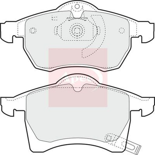 Apec Front Brake Pad Set fits Opel Astra G 1998-2005 1.8 2.0 2.2