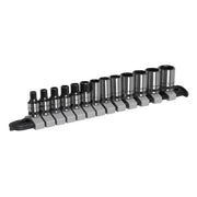 Sealey Socket Set 13pc 1/4"Sq Drive Metric Black Series AK7990 Sealey - Dynamic Drive