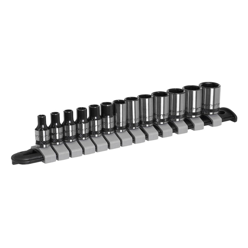 Sealey Socket Set 13pc 1/4"Sq Drive Metric Black Series AK7990 Sealey - Dynamic Drive