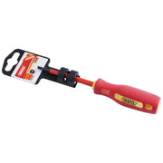 Draper Fully Insulated Plain Slot Screwdriver, 2.5 x 75mm 46515 Draper - Dynamic Drive