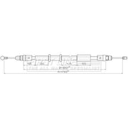 First Line Handbrake Cable Left Rear fits Nissan NV400 Bus 2011-2022