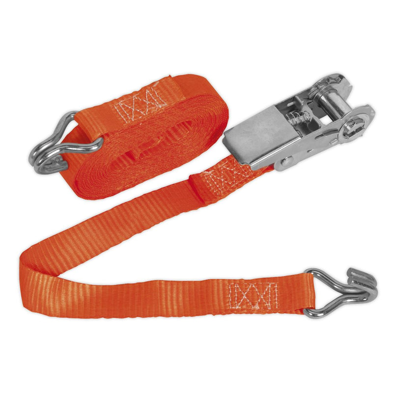 Sealey Ratchet Tie Down 25mm x 4.5m Poly Web 800kg Load Test TD0845J Sealey  - Dynamic Drive