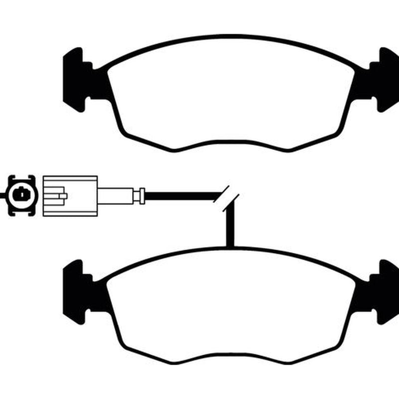 Abtex Front Brake Pad Set fits Fiat 500 2007 on 1.2