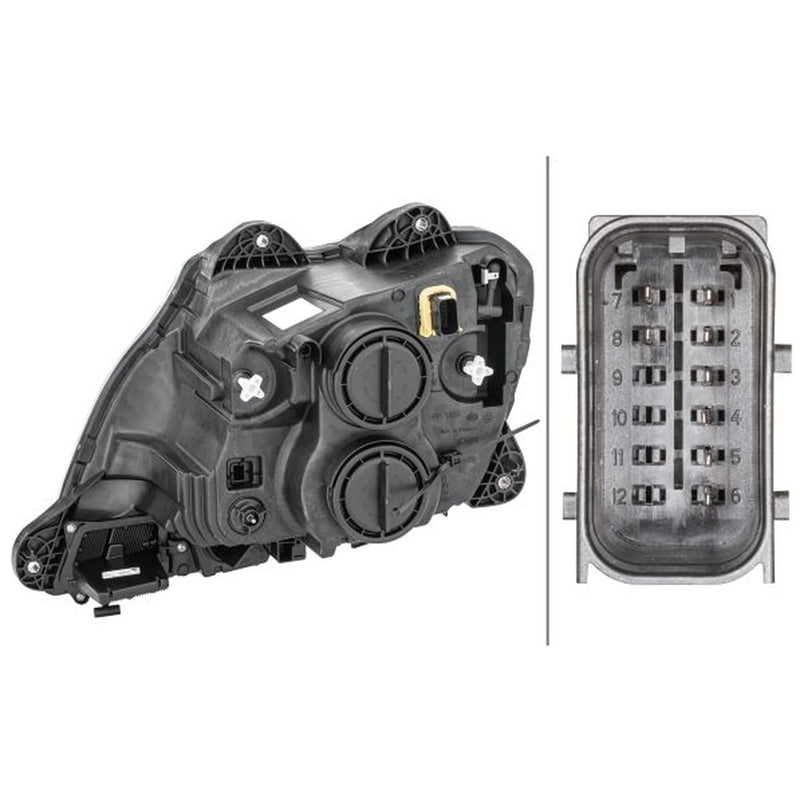 Hella Headlight Headlamp P21W Right fits Daf Cf 2013-2015
