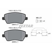 Textar Front Brake Pad Set 2397302