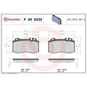 Brembo 4 x Front Brake Pad Set fits Mercedes-Benz C-Class 2000-2008