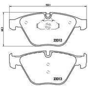 Brembo 4 x Front Brake Pad Set fits BMW 5 2001-2010