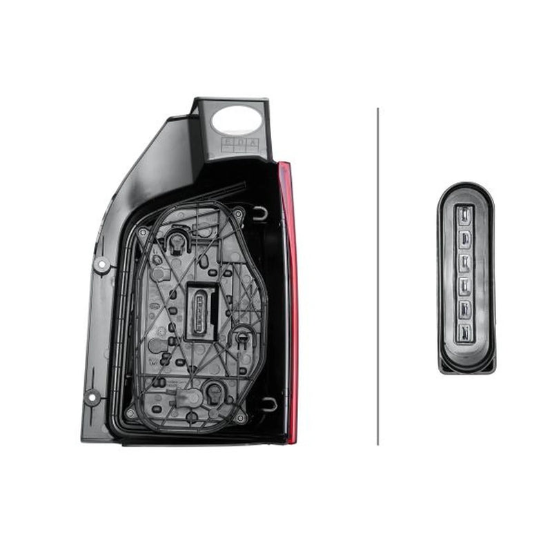 Hella Tail Light / Lamp W5W Left fits VW Transporter 2015-2024 2.0