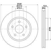 Mintex 2 x Front Brake Discs MDC2102-x2